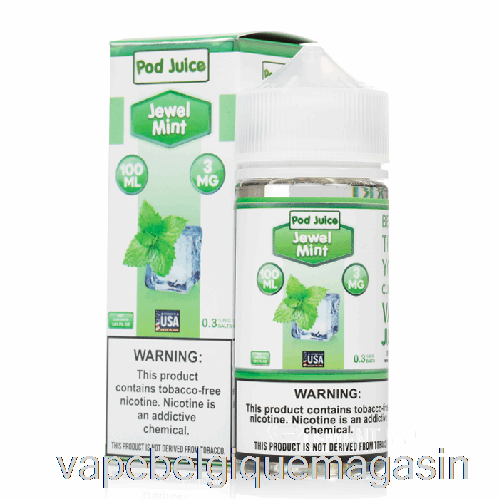 Vape Shop Bruxelles Bijou Menthe - Pod Juice - 100ml 3mg